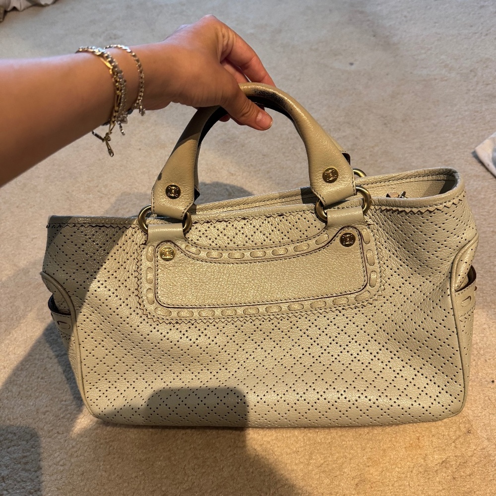 AUTHENTIC Celine Boogie Bag in Grey Vintage
